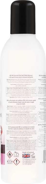 Xpel Marketing Ltd Рідина для зняття лаку Xnc Nail Polish Remover Acetone Free - фото N2
