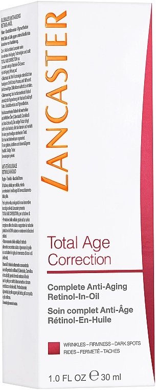 Lancaster Эффективная регенерирующая сыворотка для лица с ретинолом Total Age Correction Amplified Ultimate Retinol-In-Oil And Glow Amplifier - фото N3