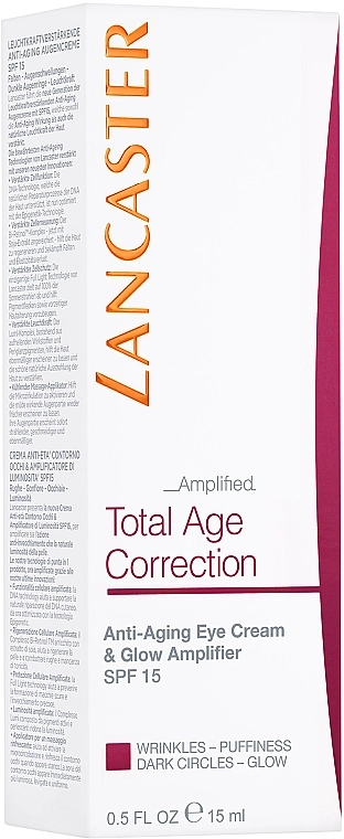 Lancaster Антивіковий крем для повік Total Age Correction Complete Anti-aging Eye Cream SPF15 - фото N3