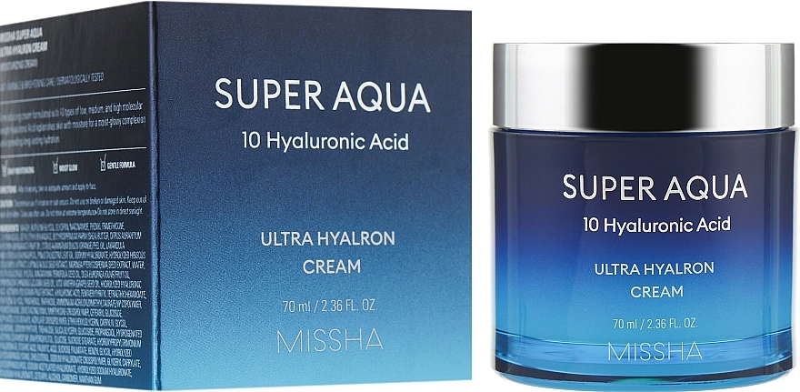 Missha Зволожувальний крем для обличчя Super Aqua Ultra Hyalron Cream - фото N7