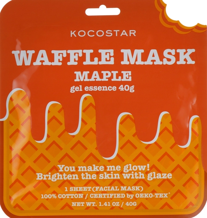 Kocostar Омолоджувальна вафельна маска "Кленовий сироп" Maple Waffle Mask - фото N1