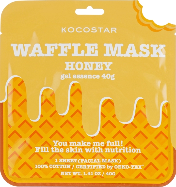 Kocostar Питательная вафельная маска "Медовое удовольствие" Honey Waffle Mask - фото N1