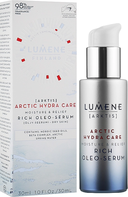 Lumene Сироватка для обличчя Arctic Hydra Care Moisture Relief Rich Oleo-Serum - фото N2