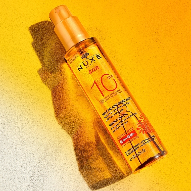 Nuxe Бронзирующее масло для тела и лица Sun Tanning Oil SPF10 - фото N3