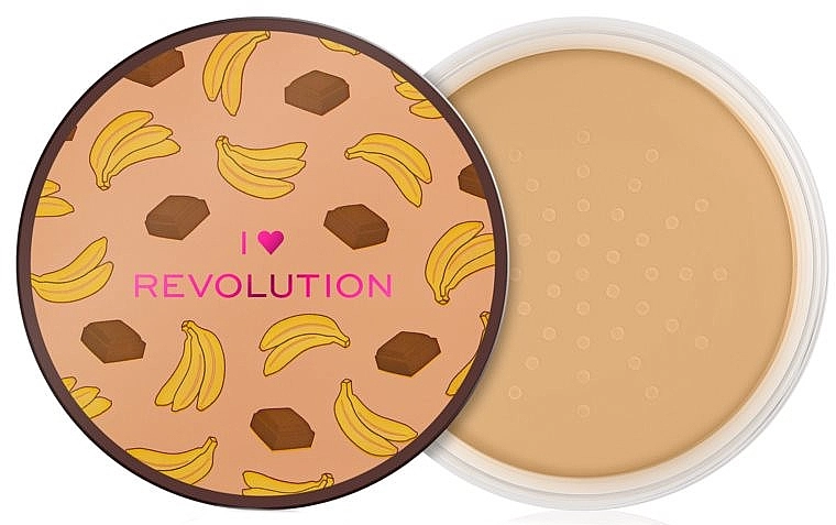 I Heart Revolution Loose Baking Powder Chocolate Banana Розсипна пудра для обличчя, шоколадно-бананова - фото N2