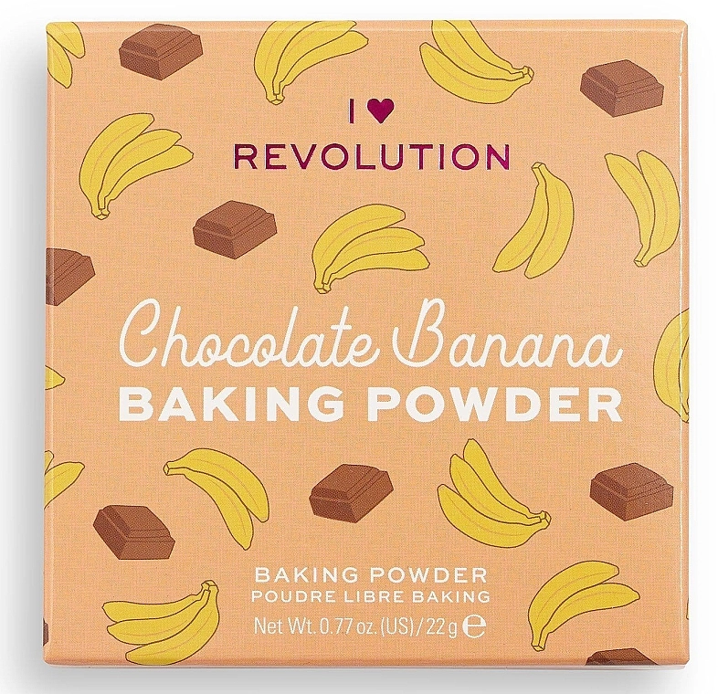 I Heart Revolution Loose Baking Powder Chocolate Banana Розсипна пудра для обличчя, шоколадно-бананова - фото N4