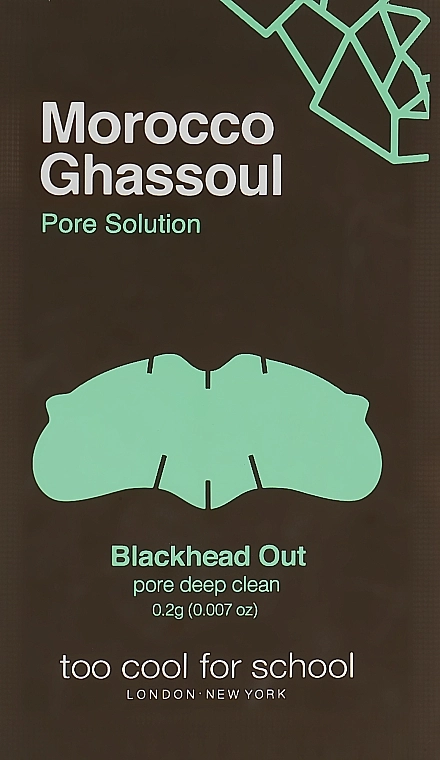 Too Cool For School Очищувальна смужка для носа Morocco Ghassoul Blackhead Out - фото N1