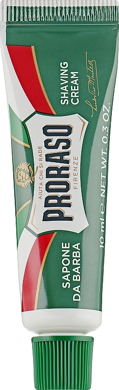 Proraso Крем для бритья с экстрактом эвкалипта и ментола Green Line Refreshing Shaving Cream (мини) - фото N1
