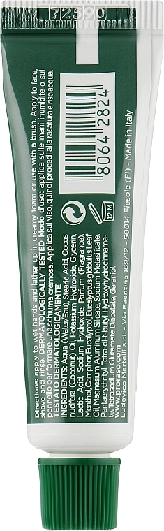 Proraso Крем для бритья с экстрактом эвкалипта и ментола Green Line Refreshing Shaving Cream (мини) - фото N2
