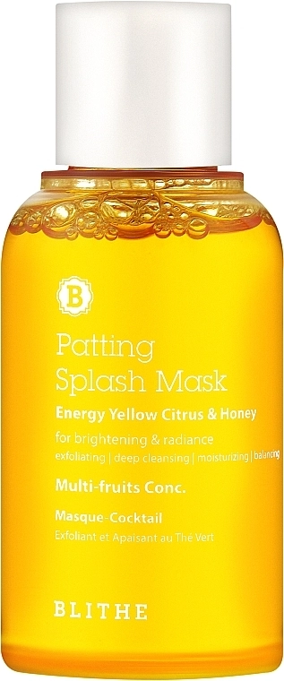 Blithe Сплеш-маска для блиску "Енергія. Цитрус і мед" Energy Yellow Citrus and Honey Patting Splash Mask - фото N1