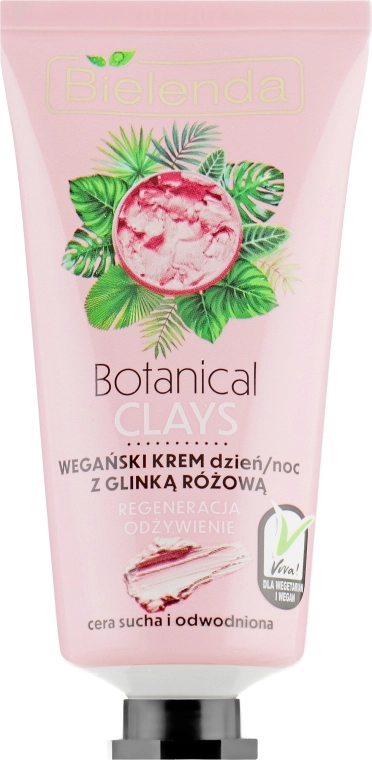 Bielenda Крем для обличчя з рожевою глиною Botanical Clays Vegan Day Night Cream Pink Clay - фото N2