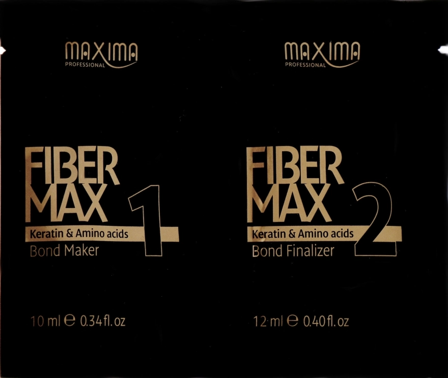 Maxima Набір "Кератинове відновлення" Fiber Max (keratin/bond maker/10 ml + keratin/bond finalizer/12 ml) - фото N1