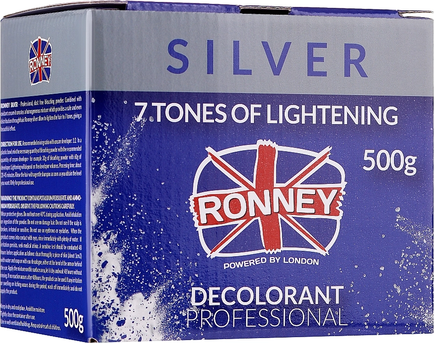 Ronney Professional Пудра для освітлення волосся до 7 тонів Ronney Dust Free Bleaching Powder Classic - фото N4