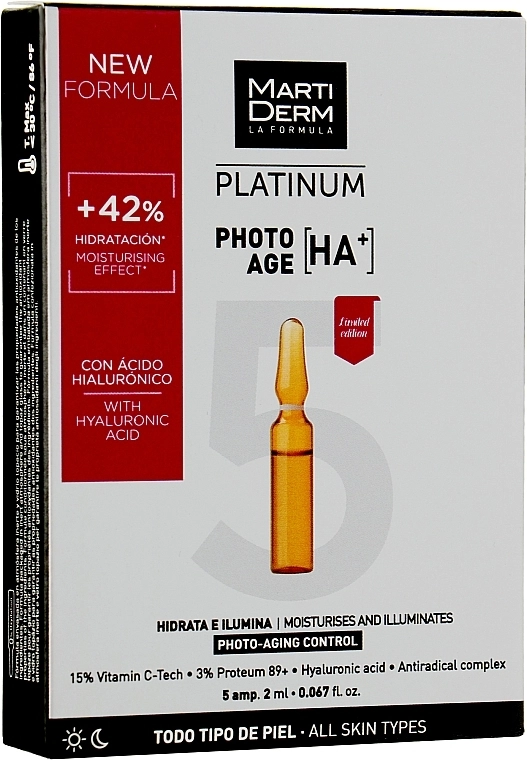 MartiDerm Омолаживающие ампулы для лица Platinum Photo-Age Ampollas - фото N1