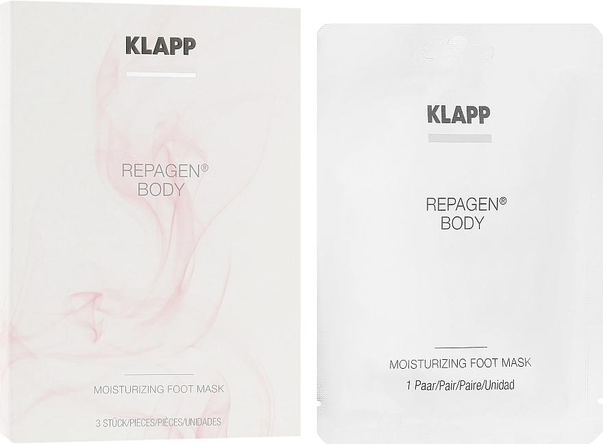 Klapp Увлажняющая маска для ступней ног Repagen Body Moisturizing Foot Mask (пробник) - фото N2