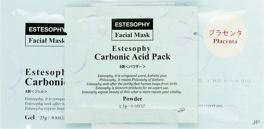 Estesophy Маска для карбокситерапії обличчя з плацентою Carbonic Acid Pack Placenta - фото N1