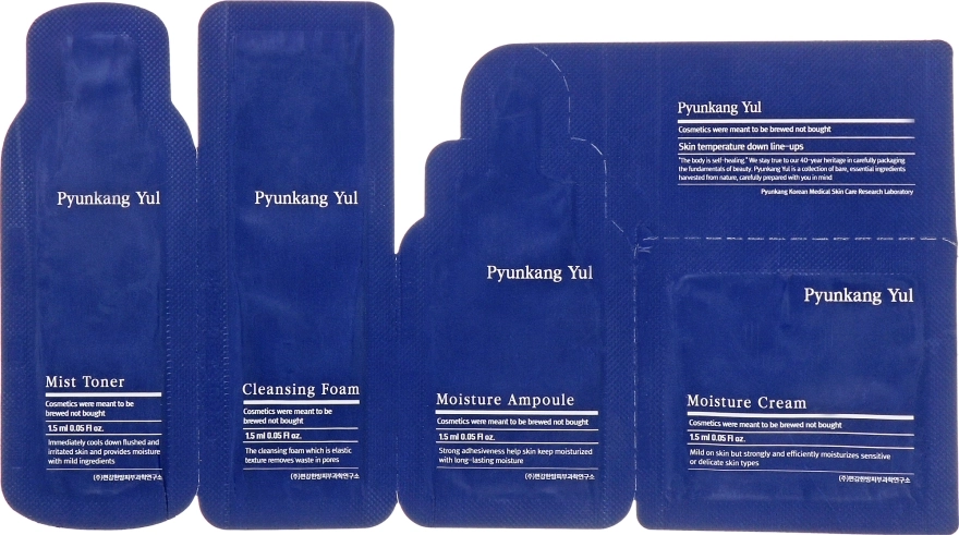 Pyunkang Yul Набір пробників (toner/1.5ml + foam/1.5ml + ampoule/1.5ml + cr/1.5ml) - фото N1