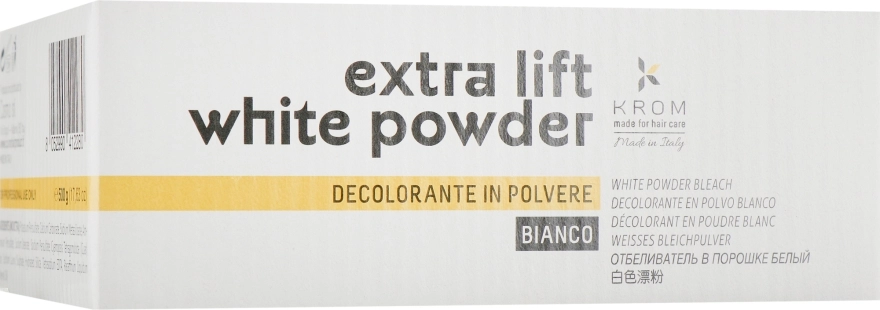 Krom Пудра обесцвечивающая белая Bleaches Extra Lift White Powder - фото N1