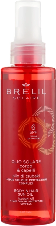 Brelil Захисна олія для волосся й тіла Solaire Oil SPF 6 - фото N1