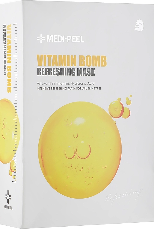 Тонизирующая тканевая маска - Medi peel Vitamin Bomb Refreshing Mask, 10x25 мл - фото N1