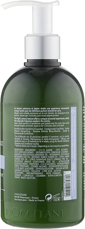 L'Occitane Кондиционер для волос «Баланс нежности» Aromachologie Gentle & Balance Conditioner - фото N4