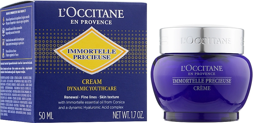 L'Occitane Увлажняющий крем для лица Immortelle Precisious Cream Facial Moisturizer - фото N2