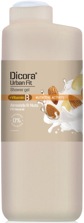 Dicora Urban Fit Гель для душа с витамином B "Миндаль и молоко" Shower Gel Vitamin B - фото N1