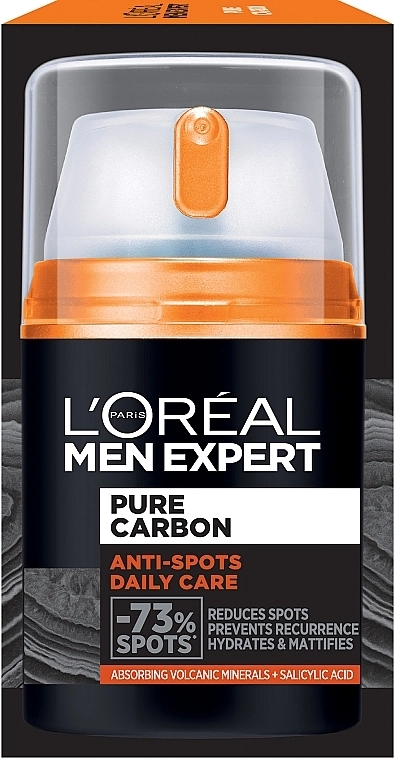 L’Oreal Paris Зволожувальний крем проти недосконалості шкіри обличчя Men Expert Pure Power Anti-Imperfection Moisturiser - фото N3