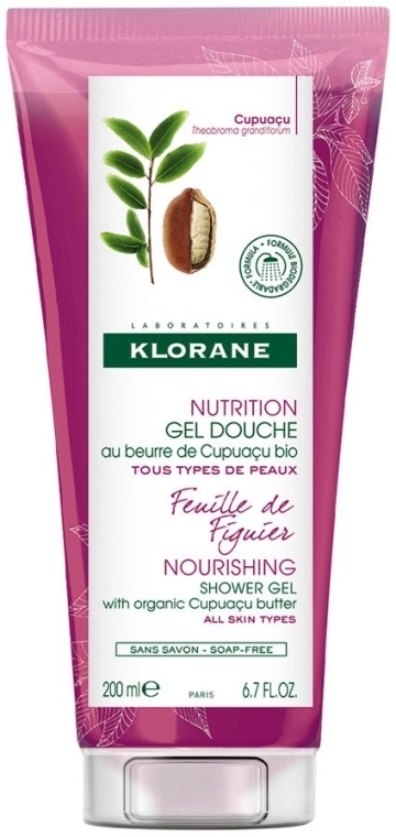 Klorane Гель для душу Cupuacu Fig Leaf Nourishing Shower Gel - фото N3