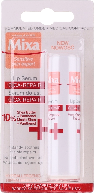 Mixa Сыворотка для губ Cica-Repair Lip Serum - фото N1