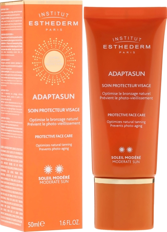 Institut Esthederm Защитный крем для лица от умеренного солнечного излучения Adaptasun Face Cream Moderate Sun - фото N1