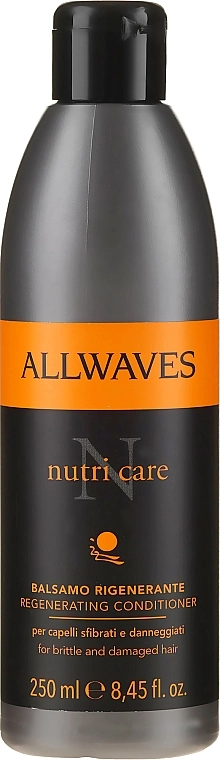 Allwaves Кондиціонер для пошкодженого волосся Nutri Care Regenerating conditioner - фото N1