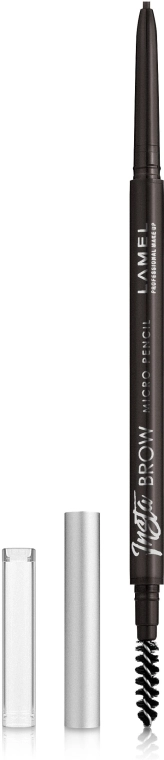 LAMEL Make Up Insta Micro Brow Pencil Олівець для брів зі щіточкою - фото N1