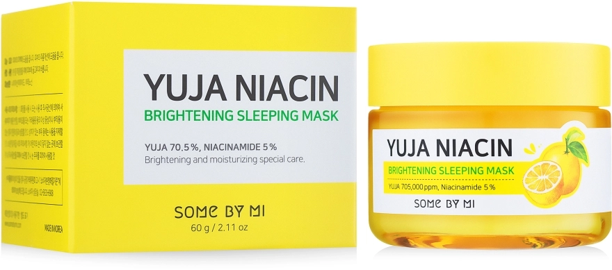 Some By Mi Нічна вирівнююча тон маска для обличчя Yuja Niacin Brightening Sleeping - фото N1