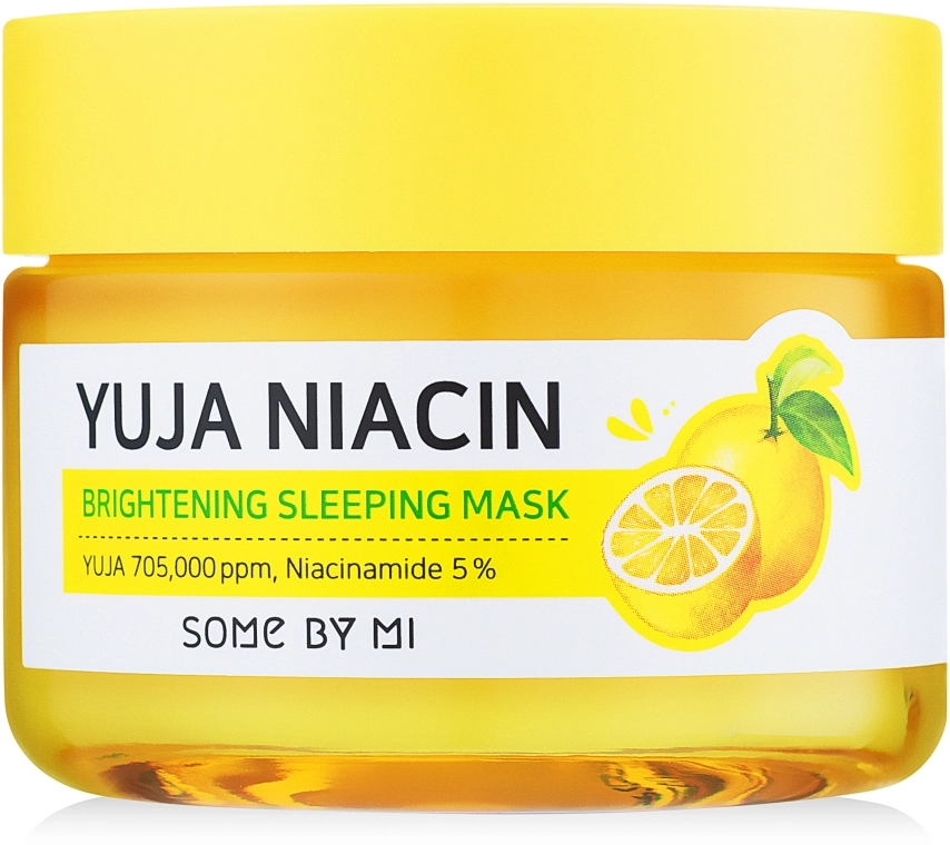 Some By Mi Нічна вирівнююча тон маска для обличчя Yuja Niacin Brightening Sleeping - фото N2