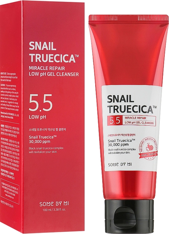 Some By Mi Гель для умывания Snail Truecica Miracle Repair Low Ph Gel Cleanser - фото N1