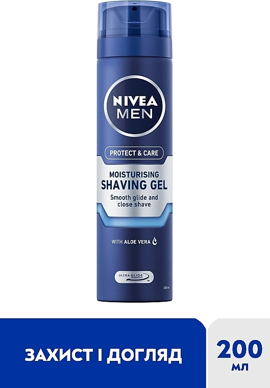 Nivea Зволожуючий гель для гоління "Захист та догляд" MEN Moisturising Shaving Gel - фото N2