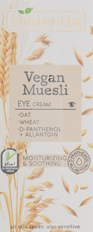 Bielenda Зволожувальний крем під очі Vegan Muesli Eye Cream - фото N1