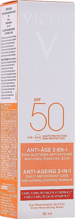 Vichy Сонцезахисний крем для обличчя Ideal Soleil Anti-Ageing Care SPF50 - фото N1