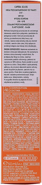 Vichy Сонцезахисний крем для обличчя Ideal Soleil Anti-Ageing Care SPF50 - фото N2