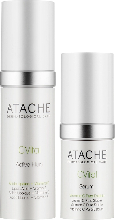 Atache Високоінтенсивний нічний догляд C Vital Biological Triple-Antioxidant Night Protector (fluid30ml + ser/15ml) - фото N2