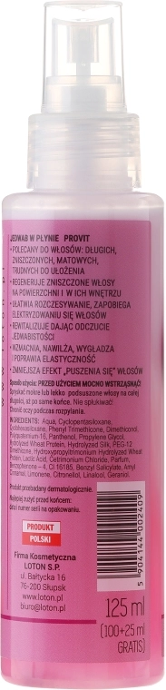 Loton Спрей для волос Жидкий шёлк Provit Jedwab - фото N2
