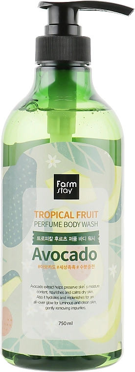 FarmStay Гель для душа "Авокадо" Tropical Fruit Perfume Body Wash - фото N1