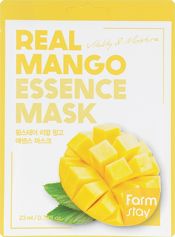 FarmStay Тканинна маска для обличчя з екстрактом манго Real Mango Essence Mask - фото N1