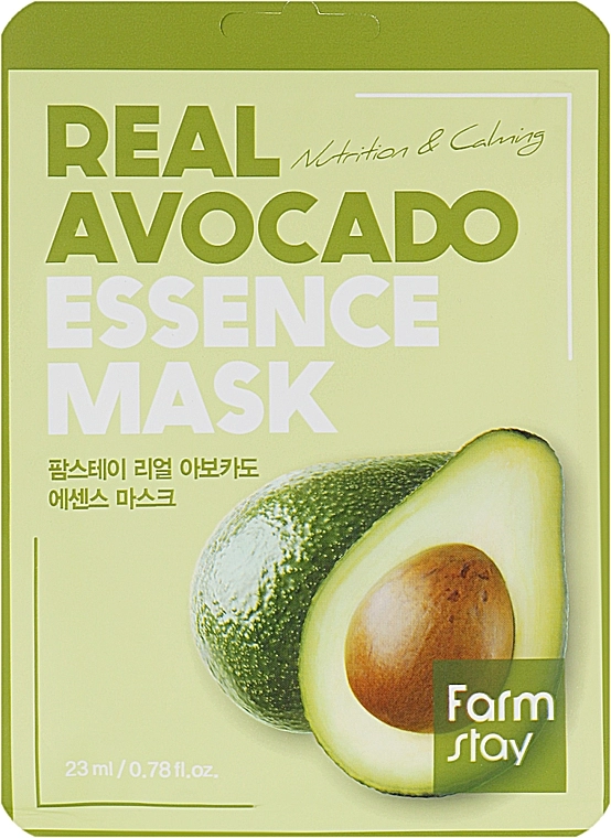 FarmStay Тканинна маска для обличчя з екстрактом авокадо Real Avocado Essence Mask - фото N1