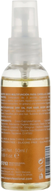 Eva Professional Сухе масло для волосся, обличчя та тіла Capilo Hydra In Summum Beauty Oil #73 - фото N2