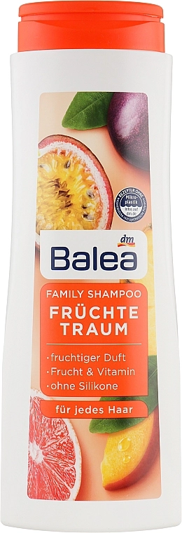 Balea Семейный шампунь для волос "Фруктовое удовольствие" Family Shampoo Fruchte Traum - фото N2