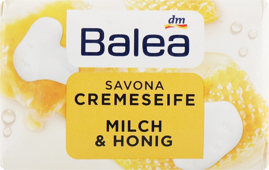 Balea Туалетне крем-мило "Молоко & Мед" Creme Seife Milch & Honig - фото N1