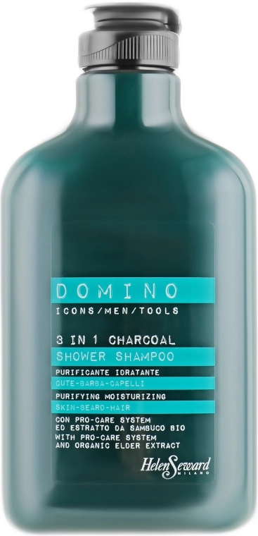 Helen Seward Шампунь-гель 3в1 з активованим вугіллям Domino Care 3 in 1 Charcoal Shower Shampoo - фото N1