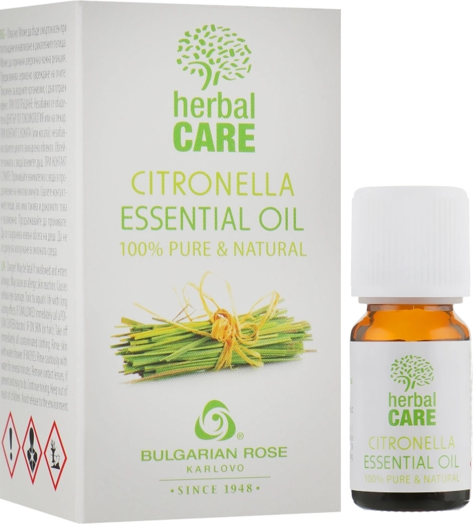 Bulgarian Rose Ефірна олія "Цитронела" Herbal Care Essential Oil - фото N1